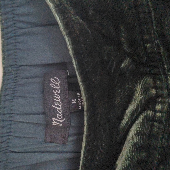 Madewell Velvet Huston Pull-On Crop Pants - Picture 3 of 5
